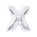 Silver letter X aluminum foil balloon for birthday and wedding party decorations - 32' Silver Chubby Letter Aluminum Foil Balloon (x)