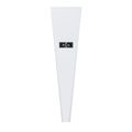 Single rose sleeve with The Best Time label in white semi-transparent floral packaging - Minimalist Label Single-Stem Bag (White)