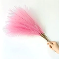 55cm artificial pink pampas grass bouquet for boho home decor and wedding arrangement - 53-55cm / Baby Pink