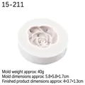 White rose flower silicone mold for fondant and clay DIY crafts measuring 5.8x5.8x1.7cm - Rose Flower / Gray