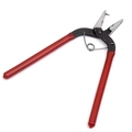 Manual diagonal pliers with red non-slip handles and spring action for DIY jewelry - Punch Pliers
