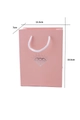 Pink jewelry gift bag with dimensions 11.5x7x15.5cm featuring silver diamond pattern - Pink Gift Bag / 11.5x7x15.5cm