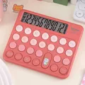 Calculatrice rose RZ-821pro à touches mécaniques, écran 12 chiffres et boutons mignons - Corail RZ-821 Silencieux