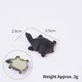 Miniatur-Schildkröte aus schwarzem Harz für Mikrolandschaften, 3,5 cm x 2,6 cm - Schildkröte - Flacher Boden