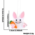Lapin de Pâques en feutre blanc avec carotte et dimensions pour décoration de fête - Lapin Blanc Tenant une Carotte