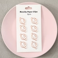 8pcs set of creative rose gold planet-shaped paper clips on a display card - Gold Planet / Set of 8