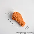 Portachiavi realistico con coscia di pollo fritto, ciondolo decorativo da 8,5 cm - Modello Coscia di Pollo (Senza Gancio)