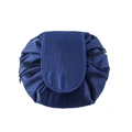 Blaue Kordelzug-Kosmetiktasche aus Oxford-Gewebe in geschlossenem Zustand mit Klappe - Oxford-Gewebe / Marineblau