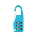 Lucchetto a combinazione a 3 cifre blu cielo per valigie, armadietti e zaini - Stile Lungo / Blu