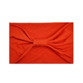 Bright red elastic cotton headband with wide bow design for yoga and stylish hair styling - Orange