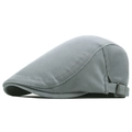 Breathable mesh newsboy cap in grey with adjustable side metal buckle for outdoors - Light Gray