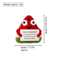 Handmade crochet positive watermelon doll with inspirational card, 8cm height decor - Watermelon