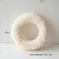 Creamy wool felt Christmas wreath 20cm outer diameter handcrafted DIY ornament - Small White (Outer Diameter 20cm)