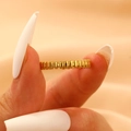 Anillo minimalista de acero de titanio chapado en oro 18K con diseño de textura lineal - Oro de 18k Rayas Verticales