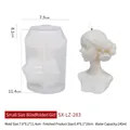 Silicone candle mold of blindfolded girl with roses, size 7.9x8.1x11.4cm for DIY art - Closed Eyes Girl S-Upgraded SX-LZ-283