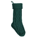 Green Rhombus Knit Sock Large 46cm
