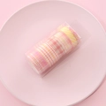 Set di 5 rotoli di nastro adesivo washi rosa a quadretti per scrapbooking e cancelleria - 04 Arancione a Quadretti