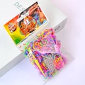 Kit de recambio de 600 bandas elásticas de colores del arco iris con ganchillo amarillo - Bolsa OPP / 600 Piezas Color Mezclado