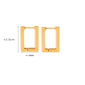 Dettagli degli orecchini rettangolari in oro 18K con dimensioni di 20mm di altezza e 13mm di larghezza - Lungo (Larghezza 13mm) / Oro