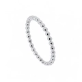 Anello con perline in argento lucido dal design minimalista a sfere per donna - US 6 / Argento