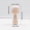 Wooden mushroom toy for DIY painting 6.2cm height and 3.2cm cap diameter size view - (32×60mm) Round Head Mushroom