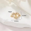 Pendentif coeur en or 14K avec relief de la Vierge Marie et zircons blancs sertis - Or 14K - Marie en Cœur