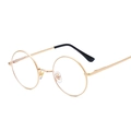 Gafas de sol redondas polarizadas con montura de metal dorado y puntas negras - C2 Marco Dorado Anti-Luz Azul