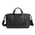 Black large capacity sports duffel bag, waterproof travel fitness bag with shoulder strap. - 19 Inch / Black