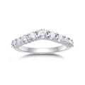 Elegant S925 sterling silver eternity ring featuring brilliant round cut moissanite stones - US 7 / Silver (R13893)