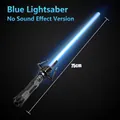 75cm blue glowing toy lightsaber without sound, featuring a black mechanical handle - Blue Single Sword Silent / 75cm