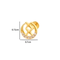 Piercing tragus de titanio F136 dorado con circonitas y medidas detalladas - 2# Estilo Redondo Geométrico (Dorado)