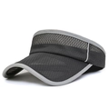 Visiera da sole per bambini grigio scuro con rete traspirante e bordo in grigio chiaro - Regolabile (52-56cm) / grigio scuro