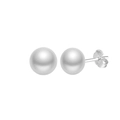Orecchini a lobo a sfera minimalisti in argento sterling S925 con finitura lucida - Perla 5.5-6mm/Placcato Platino