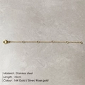 Adjustable 10cm stainless steel extension chain in gold finish for DIY jewelry designs - 10cm / Steel