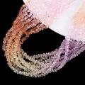 Colorful gradient crystal glass triangular beads in pink orange yellow and purple shades - Pink Yellow Orange
