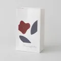 Weiße Papier-Geschenktüten mit Aufdruck 'I love my teacher' und 6 Verschlussaufklebern - 6 Stück Stil B - Qiansong (Inklusive 6 Aufkleber)