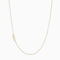 Collana minimalista in acciaio inossidabile dorato con ciondolo lettera B maiuscola - Lettera B