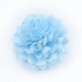Artificial light blue faux chrysanthemum flower head for DIY wedding and craft decor - Blue