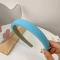 Chunky candy-colored blue padded headband for women, stylish summer hair accessory - Sky Blue