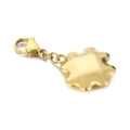Ciondolo a stella a fiore dorato con chiusura a moschettone su catena corta in acciaio inossidabile - Oro (KLJ002-Z)
