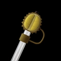 Yellow durian shaped silicone straw cover cap with brown spikes for Stanley cups - Brown Durian / 10mm