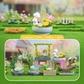 Miniature bonsai figurine collection featuring resin crystals, mushrooms and flowers - Crystal Story Series-Random 1PC