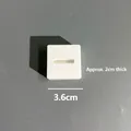 White plaster jewelry display stand base with slot measuring 3.6cm width and 2cm thickness - Small White Plaster Square Ring Stand