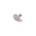 Silver angel wing stud earring with cubic zirconia stones and threaded ball back - Angel Wing Style (7#)