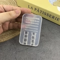 Molde de silicona transparente para nail art con patrones de cadenas y semicírculos - 083-Borde de encaje