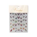 Jelly semi-transparent nail stickers with laser rainbow butterfly patterns, MS481 model - Jelly Iridescent Butterfly Purple Series (MS481)