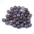 Polished 14mm grey purple agate stone ball with smooth non-porous finish for jewelry - Grey Agate