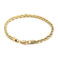 Sleek gold-plated stainless steel twisted rope chain bracelet with lobster clasp - Gold 200mm*4mm (KB161822-Z)