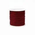 Cordón de nailon rojo oscuro de 0,8 mm para joyería en carrete blanco para manualidades - Color 122 Rojo