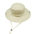 Khaki tactical sun hat with breathable vents and adjustable wind rope in ripstop fabric - Khaki